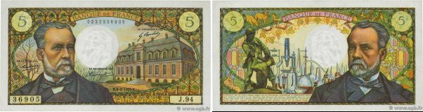 Country : FRANCE 
Face Value : 5 Francs PASTEUR 
Date : 06 février 1969 
Period/...