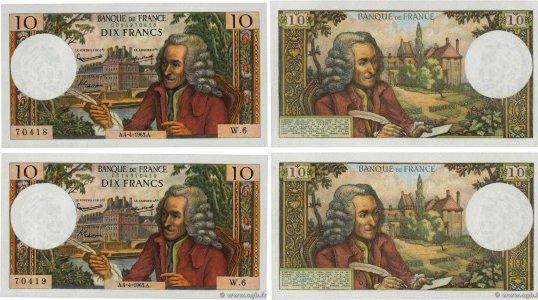 Country : FRANCE 
Face Value : 10 Francs VOLTAIRE Consécutifs 
Date : 04 avril 1...