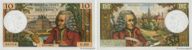 Country : FRANCE 
Face Value : 10 Francs VOLTAIRE 
Date : 04 novembre 1966 
Period/Province/Bank : Banque de France, XXe siècle 
Catalogue reference :...