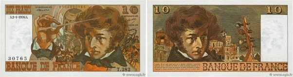 Country : FRANCE 
Face Value : 10 Francs BERLIOZ 
Date : 02 janvier 1976 
Period...