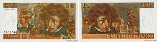 Country : FRANCE 
Face Value : 10 Francs BERLIOZ Fauté 
Date : 03 mars 1977 
Per...