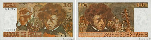 Country : FRANCE 
Face Value : 10 Francs BERLIOZ 
Date : 06 juillet 1978 
Period...