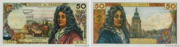 Country : FRANCE 
Face Value : 50 Francs RACINE 
Date : 04 mars 1965 
Period/Pro...