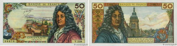 Country : FRANCE 
Face Value : 50 Francs RACINE 
Date : 07 février 1974 
Period/...