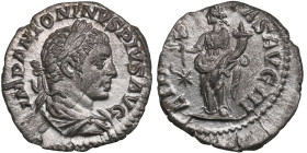 Roman Empire AR Denarius (AD 220-222) - Elagabalus (AD 218-222)
2.02g. 19mm. AU/AU. Beautiful lustrous specimen. Obv. IMP ANTONINVS PIVS AVG, laureate...