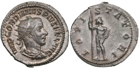 Roman Empire AR Antoninianus - Gordian III (AD 238-244)
4.25g. 23mm. UNC/AU. Charming near mint state specimen with spectacular toning and fine luster...