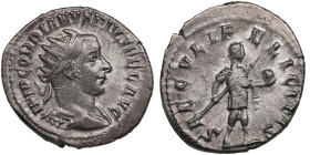 Roman Empire AR Antoninianus - Gordian III (AD 238-244)
4.86g. 23mm. XF/XF. An attractive specimen with some luster. Obv. Radiate and cuirassed bust r...