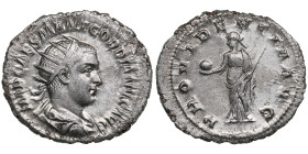 Roman Empire AR Antoninianus - Gordian III (AD 238-244)
4.56g. 23mm. AU/AU. Beautiful near mint state specimen with fine luster. Obv. IMP CAES M ANT G...