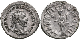 Roman Empire AR Antoninianus - Philip I (AD 244-249)
4.42g. 23mm. UNC/AU. Magnificent lustrous specimen. Obv. IMP M IVL PHILIPPVS AVG Radiate, draped ...