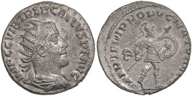 Roman Empire AR Antoninianus (AD 253) - Trebonianus Gallus (AD 251-253)
3.67g. 20mm. AU/AU. An attractive lustrous specimen. Obv. IMP C G VIB TREB GAL...