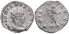 Roman Empire AR Antoninianus (AD 259-260) - Valerian I (AD 253-260)
3.49g. 22mm. AU/AU. An attractive specimen. Obv. VALERIANVS P F AVG, radiate and d...