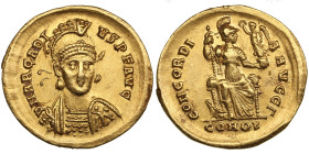 Roman Empire, Constantinople AV Solidus - Arcadius (AD 383-408)
4.45g. 16mm. AU/AU. Beautiful specimen with fine luster. Obv. D N ARCADI - VS P F AVG ...