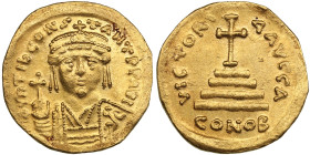 Byzantine Empire, Constantinople AV Solidus - Tiberius II Constantine (AD 578-582)
4.33g. 21mm. UNC/AU. Magnificent luminous specimen. Obv. Crowned, d...
