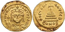 Byzantine Empire, Constantinople AV Solidus - Tiberius II Constantine (AD 578-582)
4.40g. 22mm. UNC/AU. Magnificent luminous specimen. Obv. Crowned, d...