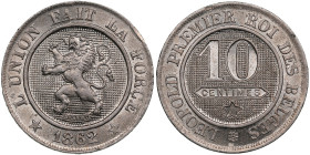 Belgium 10 Centimes 1862 - Leopold I (1831-1865)
4.45g. UNC/UNC. An attractive specimen with fine luster.