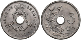 Belgium 5 Centimes 1904 - Leopold II (1865-1909)
2.45g. UNC/UNC. Gorgeous mint state specimen with fine luster.