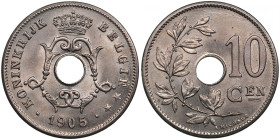 Belgium 10 Centimes 1905 - Leopold II (1865-1909) - Dutch text
4.02g. UNC/UNC. Gorgeous mint state specimen with fine luster.