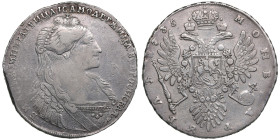Russia Rouble 1735
24.56g. VF/XF. An attractive specimen. Bitkin 122.
