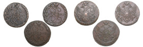 Group of Russia 5 Kopecks 1791, 1792, 1794 (3)
Various condition.