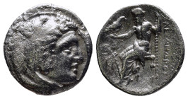 KINGS of MACEDON. temp. Philip III – Lysimachos. Circa 323-280 BC. AR Drachm (17mm, 4.0 g). In the name of Alexander III. Uncertain mint in western As...