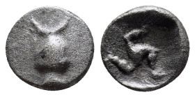Pamphylia. Aspendos 460-420 BC.. Obol. AR (10mm, 1.1 g) Amphora / Triskeles within incuse square.