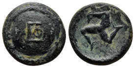 PISIDIA, Selge. 2nd-1st century BC. Æ (18mm, 5.6 g). ΠO monogram on shield / Triskeles.