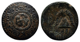 KINGS OF MACEDON. Alexander III 'the Great', 336-323 BC. AE. (16mm, 3.6 g) struck posthumously under Philip III Arrhidaios, Miletos, 323-319. Macedoni...