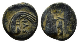 LYCIA. Phaselis. (Circa 250-221/0 BC). Ae. (10mm, 1.1 g) Obv: ΦΑΣ. Stern of galley left. Rev: Prow of galley right.