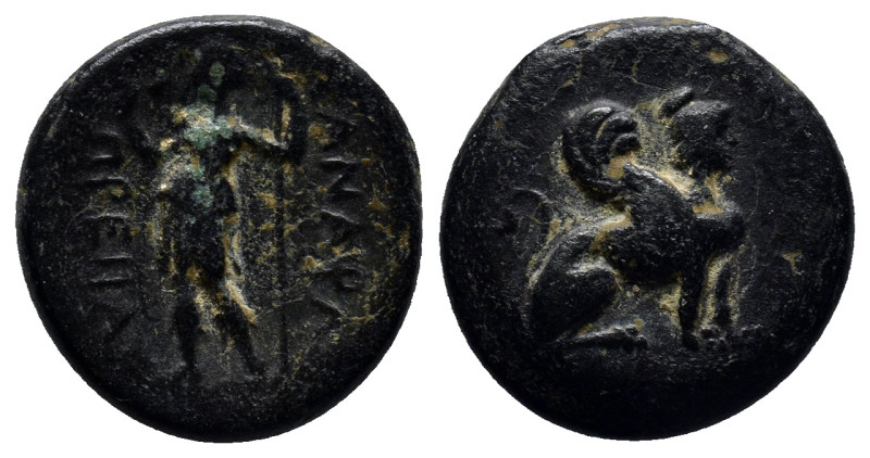 Pamphylia, Perge. Circa 260-230 B.C. AE (16mm, 4.5 g). ИANAΨAΣ / ΠPEIIAΣ, Artemi...