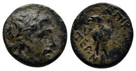 Greek uncertain mint AE (15mm, 3.0 g) Head of Zeus right. Eagle standing right ΕΠΙΚΤΕΩΝ.