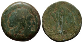 PTOLEMAIC KINGS of EGYPT. Ptolemy II Philadelphos. 285-246 BC. Æ (27mm, 14.3 g). Alexandria. Struck circa 264–263 BC. Laureate head of Zeus right; dot...