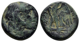 PTOLEMAIC KINGS of EGYPT. Ptolemy I Soter. 305/4-282 BC. Æ Obol (19mm, 8.7 g). Alexandreia mint. Circa 294-282 BC. Diademed head of the deified Alexan...