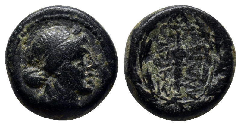 Lydia. Sardeis circa 200-0 BC. Bronze Æ (13mm, 3.7 g) Laureate head of Apollo ri...