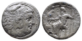 KINGS of MACEDON. temp. Philip III – Lysimachos. Circa 323-280 BC. AR Drachm (16mm, 3.9 g). In the name of Alexander III. Uncertain mint in western As...