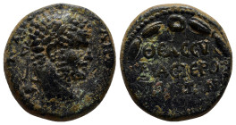 CYRRHESTICA. Hierapolis. Caracalla (198-217). Ae. (21mm, 10.0 g) Obv: AYT KAIC [...] ANTWNEINOC. Laureate head right. Rev: ΘЄAC CV / PIAC IЄPO / ΠOΛЄI...