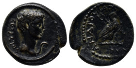 PHRYGIA. Amorium. Augustus (27 BC-14 AD). Ae. (20mm, 7.0 g) Alexandros Kallippou, magistrate. Obv: CЄBACTOC. Bare head right; lituus to right. Rev: AΛ...