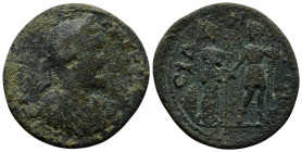 PAMPHYLIA. Side. Severus Alexander (222-235). Ae. (34mm, 18.9 g) Obv: A K M AVP CЄΟVΗΡ ΑΛЄΞΑΝΔΡΟC CЄΒ. Laureate, draped and cuirassed bust right. Rev:...