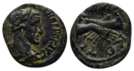 PHRYGIA, Cotiaeum, Maximinus (235 - 238 AD) AE Bronze (16mm, 2.2 g) Obv: Γ ΙΟΥ ΟΥΗ ΜΑΞΙΜΕΙΝΟⳞ ΑΥΓ. Draped and cuirassed bust of Maximinus, right, seen...