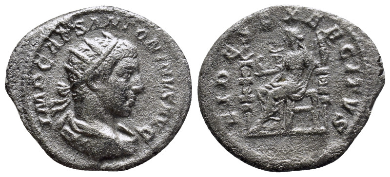Elagabalus, 218-222. Antoninianus (21mm, 4.4 g), Rome. IMP CAES ANTONINVS AVG Ra...