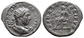 Elagabalus, 218-222. Antoninianus (21mm, 4.4 g), Rome. IMP CAES ANTONINVS AVG Radiate and draped bust of Elagabalus to right, seen from behind. Rev. F...
