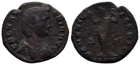 Galeria Valeria, wife of Galerius. Follis, Cyzicus circa 308-309, Æ (24mm, 6.9 g). GAL VAL – ERIA AVG Diademed and draped bust r. Rev. VENVS V – ICTRI...