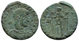 CONSTANTIUS GALLUS (Caesar, 351-354). Ae. (21mm, 4.9 g) Siscia. Obv: D N CONSTANTIVS IVN NOB C. Bareheaded, draped and cuirassed bust right. Rev: CONC...