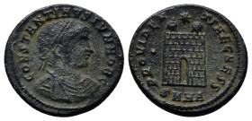 Constantine II. As Caesar, A.D. 317-337. AE (18mm, 3.4 g). Heraclea mint, struck A.D. 327-329. CONSTANTINVS IVN NOB C, laureate, draped, and cuirassed...