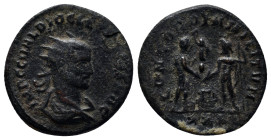 DIOCLETIAN (284-305). Antoninianus. (20mm, 3.6 g) Heraclea. Obv: IMP C C VAL DIOCLETIANVS AVG. Radiate, draped and cuirassed bust right. Rev: CONCORDI...
