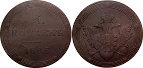 Russia 5 Kopeks 1805 KM NGC MS 62BN