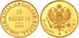 Russia - Finland 10 Markkaa 1879 S NGC MS 63
