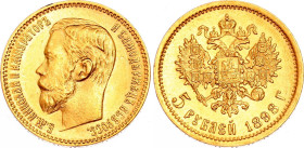 Russia 5 Roubles 1898 АГ NGC MS 61