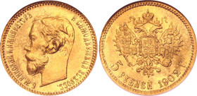 Russia 5 Roubles 1902 NGC MS 66