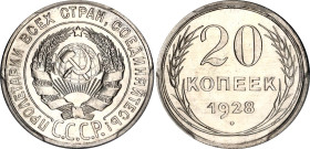 Russia - USSR 20 Kopeks 1928 PCGS MS 65