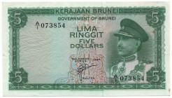 Brunei 5 Ringgit / 5 Dollars 1967